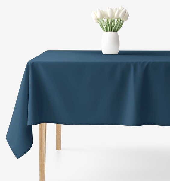 Goldea szögletes terítő 100% pamutvászon - tengerészkék 140 x 220 cm