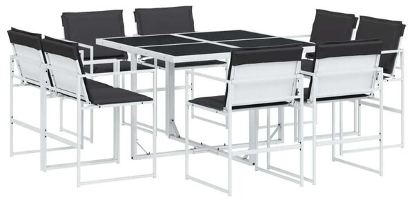 VidaXL Kertbútor Szett - 9 Elemes - Fehér