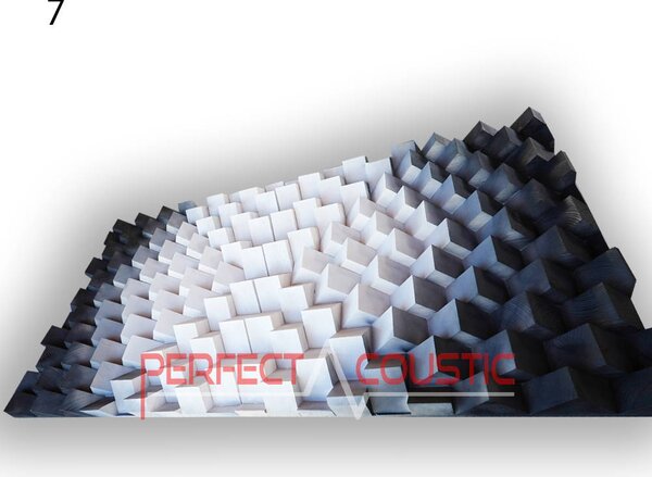 Fali panel 70x140x7cm-design panel - diffúzor 1 szín - 120x60x7cm