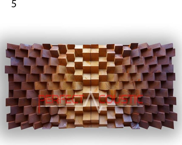 Akusztikai diffúzor falpanel (70x140x7 cm) – Dizájnpanel - 120x60x7cm