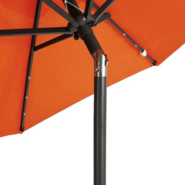VidaXL Terrakotta Napernyő - LED-es - 225x225 cm