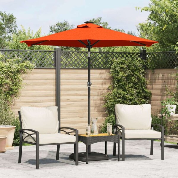 VidaXL Terrakotta Napernyő - LED-es - 225x225 cm