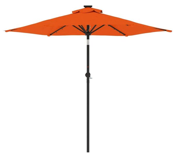 VidaXL Terrakotta Napernyő - LED-es - 225x225 cm