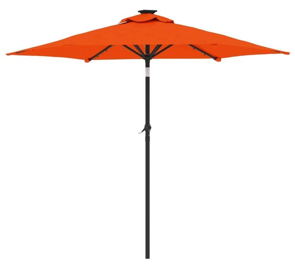 VidaXL Terrakotta Napernyő - LED-es - 225x225 cm