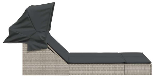 VidaXL Dupla Napozóágy - 200x100 cm - Szürke