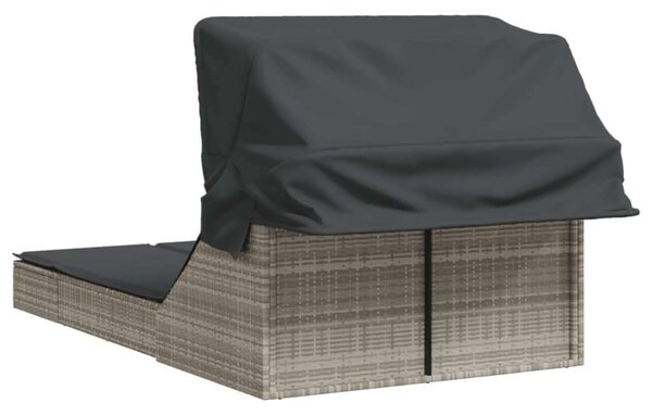 VidaXL Dupla Napozóágy - 200x100 cm - Szürke