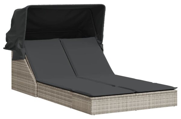 VidaXL Dupla Napozóágy - 200x100 cm - Szürke