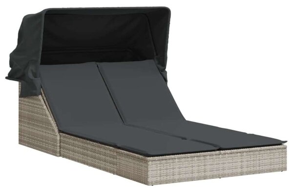 VidaXL Dupla Napozóágy - 200x100 cm - Szürke