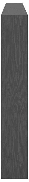 VidaXL Fejtámla polcokkal Fekete tölgy 200 x 17 x 102 cm Faanyag
