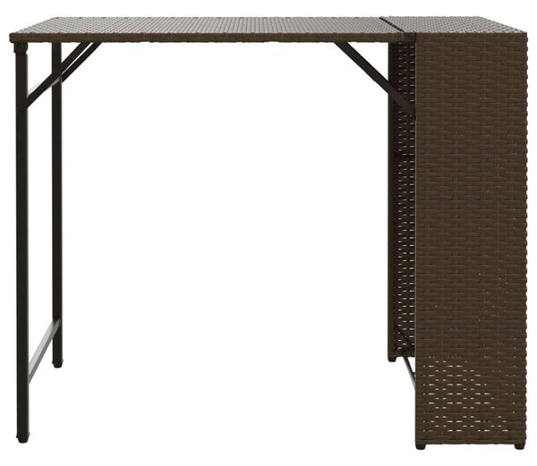VidaXL Összecsukható Polyrattan Kertbútor Szett - 5 részes, Barna