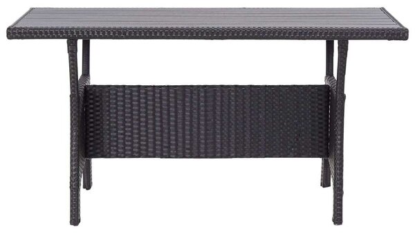 VidaXL Polyrattan Kerti Étkezőgarnitúra - 3 részes - Fekete