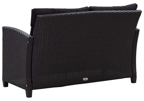 VidaXL Polyrattan Kerti Étkezőgarnitúra - 3 részes - Fekete