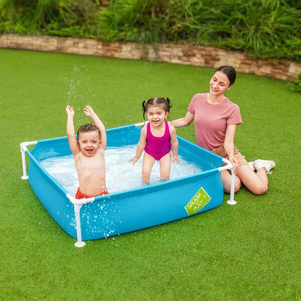 Bestway Merevfalú medence - négyzet alakú - 122 x 122 x 30,5 cm da01194 Bestway pancsoló medence, kisgyermek medence