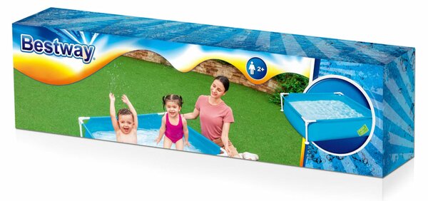 Bestway Merevfalú medence - négyzet alakú - 122 x 122 x 30,5 cm da01194 Bestway pancsoló medence, kisgyermek medence