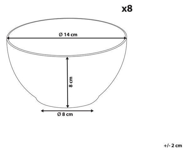8 db tál JUNIPER Kőcserép Világoskék