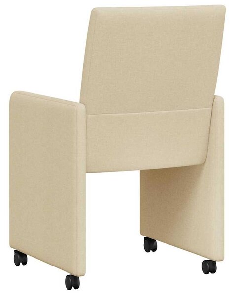 VidaXL Kerekes Étkező Székek 2 pcs Krém 58 x 65 x 94 cm szövet