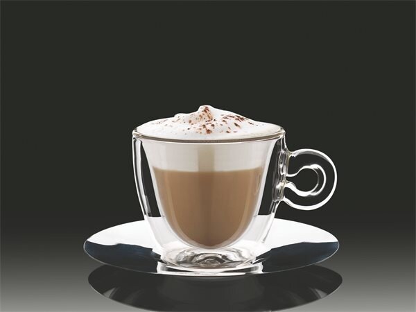 Cappuccinos csésze rozsdamentes aljjal, duplafalú, 2db-os szett, 16,5cl "Thermo"