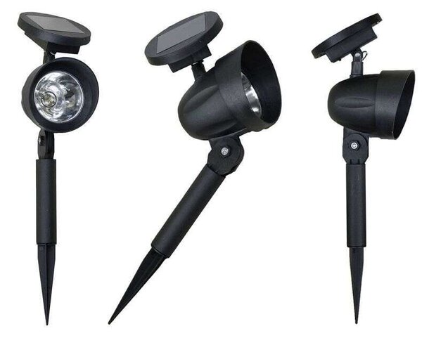 Polifach 3 LED napelemes Lámpa 32,5cm - fekete 6db (P-243)