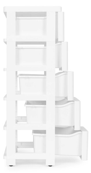 ModernHOME Játéktároló Komód 5 fiókkal - fehér