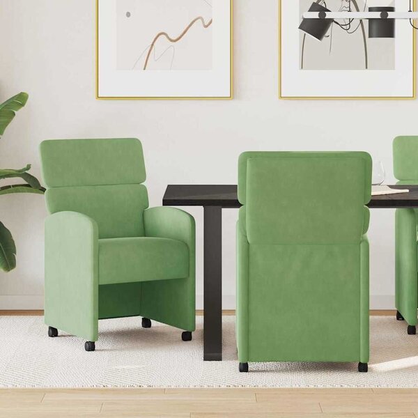 VidaXL Kerekes Étkező Székek 2 pcs Világos zöld 58 x 65 x 98 cm