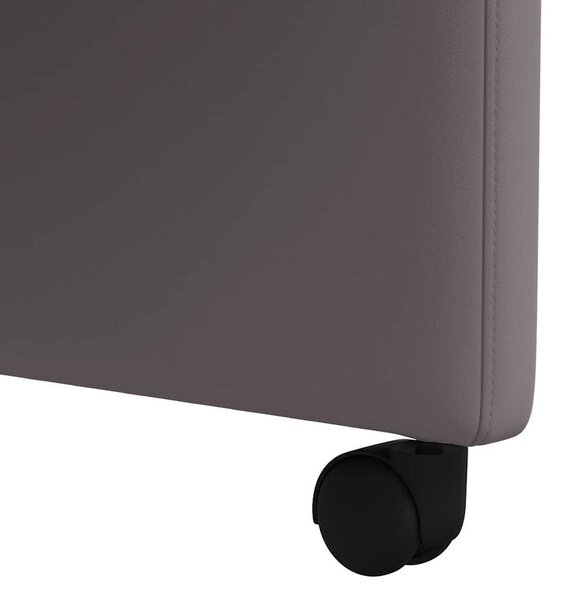 VidaXL Kerekes Étkező Székek 2 pcs Szürke 58 x 65 x 98 cm Műbőr