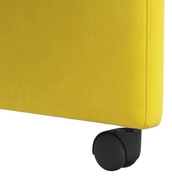 VidaXL Kerekes Étkező Székek 2 pcs Sárga 58 x 65 x 98 cm Bársony
