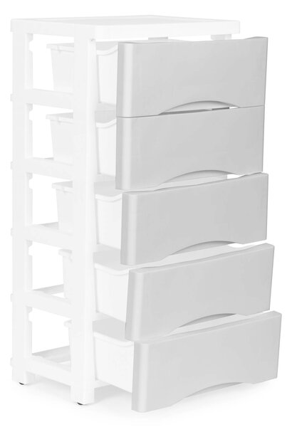 ModernHOME Játéktároló Komód 5 fiókkal - szürke