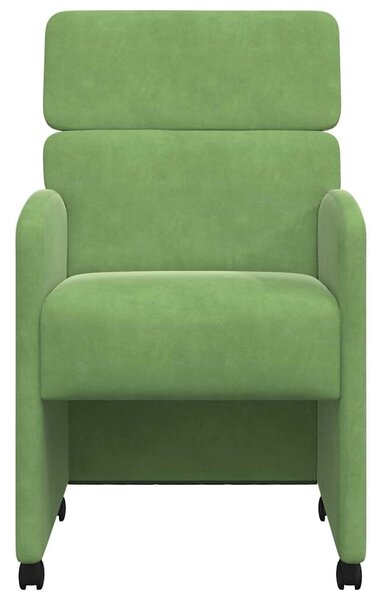 VidaXL Kerekes Étkező Székek 2 pcs Világos zöld 58 x 65 x 98 cm