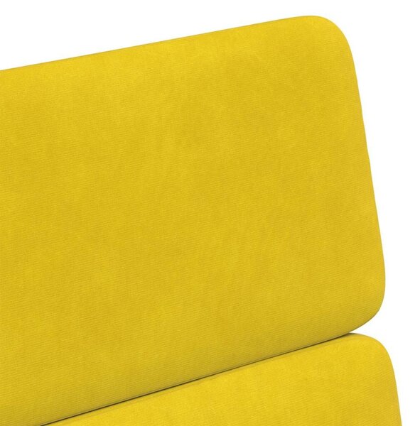 VidaXL Kerekes Étkező Székek 2 pcs Sárga 58 x 65 x 98 cm Bársony