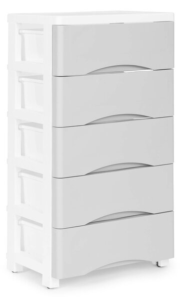 ModernHOME Játéktároló Komód 5 fiókkal - szürke