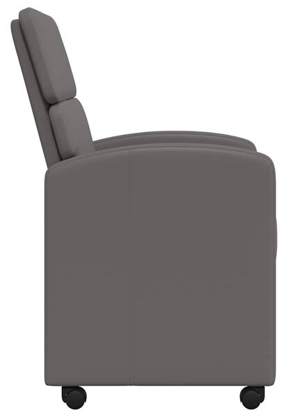 VidaXL Kerekes Étkező Székek 2 pcs Szürke 58 x 65 x 98 cm Műbőr