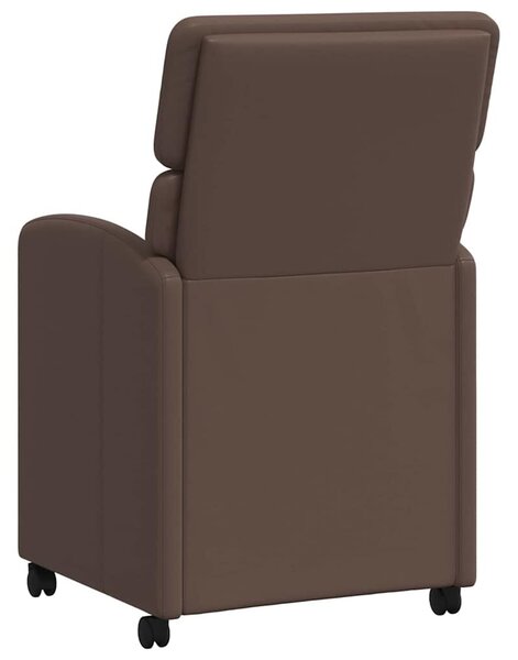VidaXL Kerekes Étkező Székek 2 pcs Barna 58 x 65 x 98 cm Műbőr