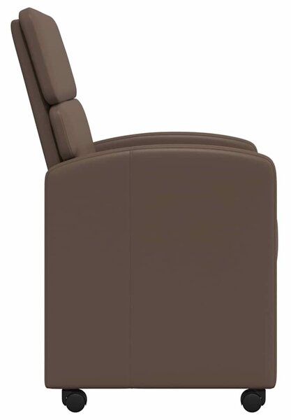 VidaXL Kerekes Étkező Székek 2 pcs Barna 58 x 65 x 98 cm Műbőr