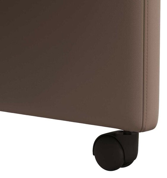 VidaXL Kerekes Étkező Székek 2 pcs Barna 58 x 65 x 98 cm Műbőr