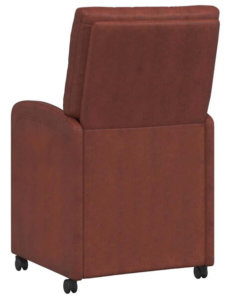 VidaXL Kerekes Étkező Székek 2 pcs Fényes barna 58 x 67 x 97 cm Műbőr
