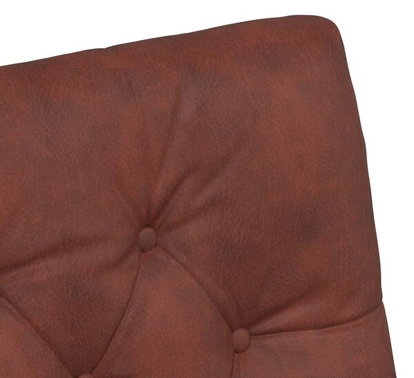 VidaXL Kerekes Étkező Székek 2 pcs Fényes barna 58 x 67 x 97 cm Műbőr
