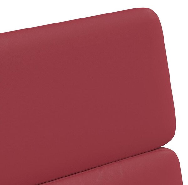 VidaXL Kerekes Étkező Székek 2 pcs bordó 58 x 65 x 98 cm Műbőr