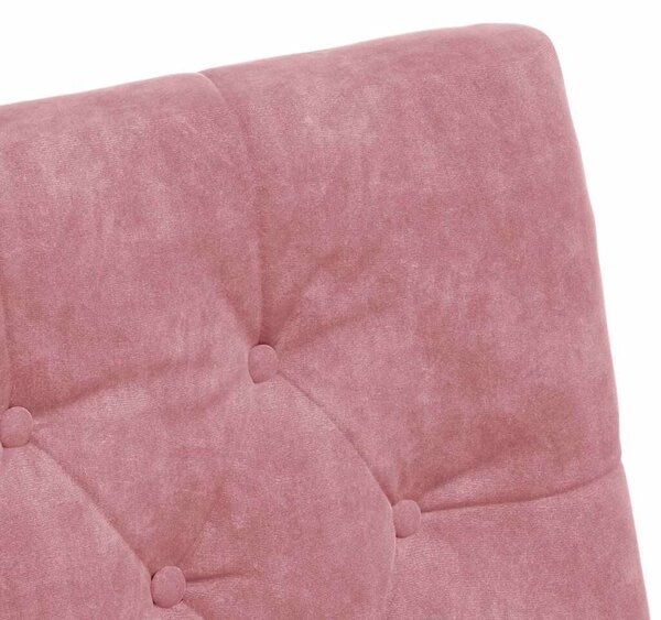 VidaXL Kerekes Étkező Székek 2 pcs Rózsaszín 58 x 67 x 97 cm Bársony