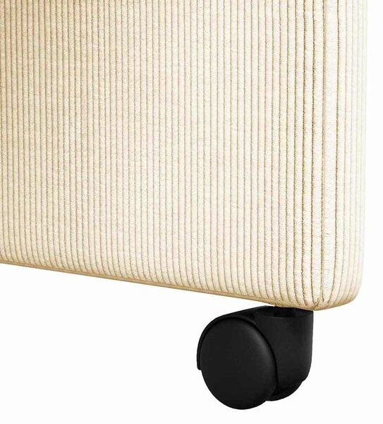 VidaXL Kerekes Étkező Székek 2 pcs Krém 57 x 66 x 94 cm Bársony anyag
