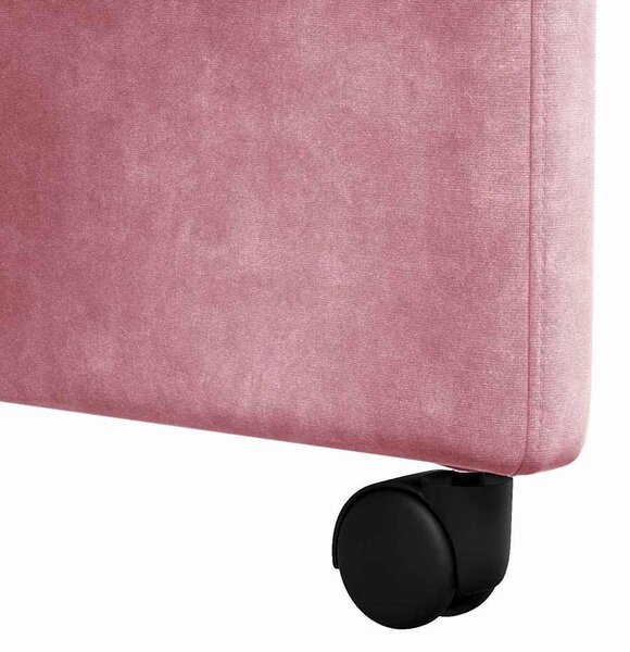 VidaXL Kerekes Étkező Székek 2 pcs Rózsaszín 58 x 67 x 97 cm Bársony