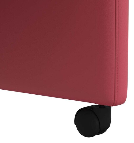 VidaXL Kerekes Étkező Székek 2 pcs bordó 58 x 65 x 98 cm Műbőr