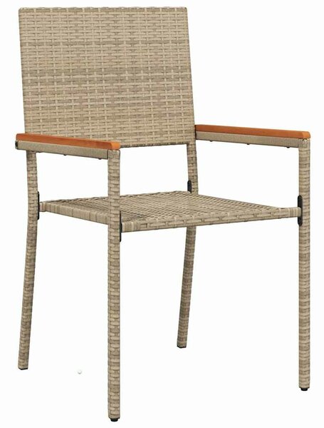 VidaXL Kert étkező szett 7 pcs Bézs, Fekete 190 x 90 x 75 cm