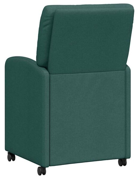 VidaXL Kerekes Étkező Székek 2 pcs Sötétzöld 57 x 67 x 95 cm szövet