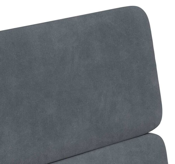 VidaXL Kerekes Étkező Székek 2 pcs Sötétszürke 58 x 65 x 98 cm Bársony