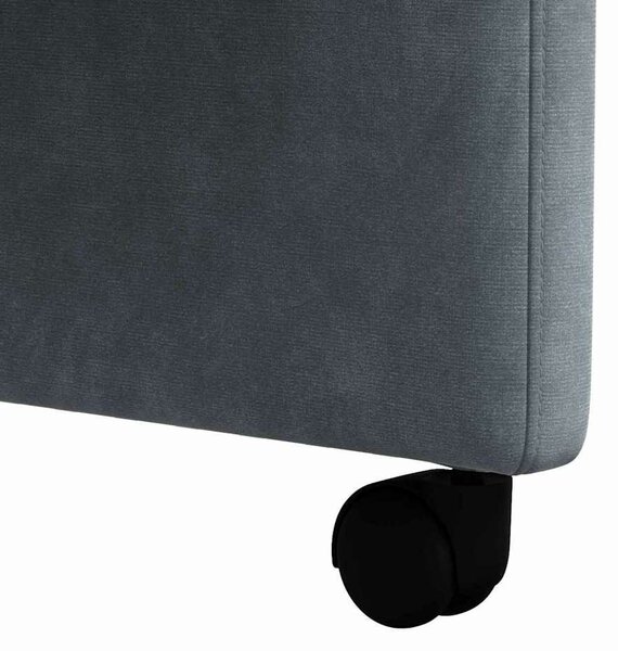 VidaXL Kerekes Étkező Székek 2 pcs Sötétszürke 58 x 65 x 98 cm Bársony