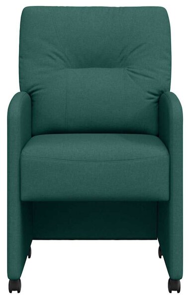 VidaXL Kerekes Étkező Székek 2 pcs Sötétzöld 57 x 67 x 95 cm szövet