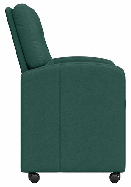 VidaXL Kerekes Étkező Székek 2 pcs Sötétzöld 57 x 67 x 95 cm szövet
