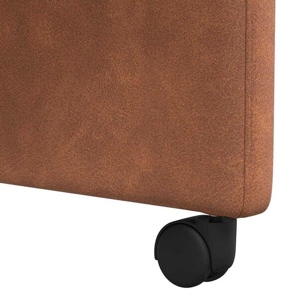 VidaXL Kerekes Étkező Székek 2 pcs Barna 58 x 67 x 97 cm Műbőr