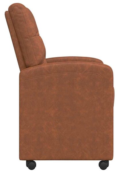 VidaXL Kerekes Étkező Székek 2 pcs Barna 58 x 67 x 97 cm Műbőr