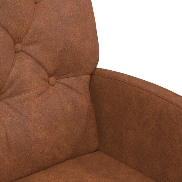 VidaXL Kerekes Étkező Székek 2 pcs Barna 58 x 67 x 97 cm Műbőr